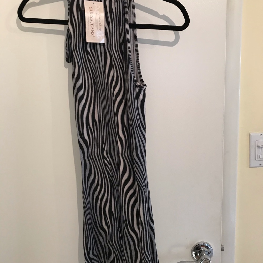 Steel grey dress . Halter top with bow